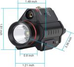 Feyachi LF-38 Red Laser Flashlight Combo 500 Lumen Tactical Light with Picatinny Rail Mount