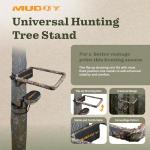 MUDDY Game Universal Shooting Rail Rest with Convenient Flip Up Design and Extra Comfort Backrest for Outdoor Big Game Hunting, Black