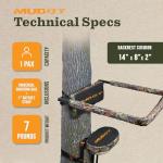 MUDDY Game Universal Shooting Rail Rest with Convenient Flip Up Design and Extra Comfort Backrest for Outdoor Big Game Hunting, Black