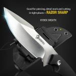 NedFoss Survival Knife with Fire Starter and Kydex Sheath, 9.25" Full Tang Fixed Blade Camping Knife with Sheath Horizontal & Vertical, Bushcraft Knife with G10 Handle for Outdoor, Hunting, Fishing