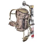 TENZING Hangtime Day Pack for Tree Stand Hunting, H2O Compatible EVA-Molded Durable Hunting Backpack with 7 Compartments & 15 Pockets, 1,600-cubic-inch Hunting Pack, Mossy Oak Bottomland