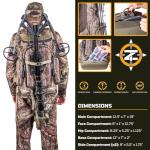 TENZING Hangtime Day Pack for Tree Stand Hunting, H2O Compatible EVA-Molded Durable Hunting Backpack with 7 Compartments & 15 Pockets, 1,600-cubic-inch Hunting Pack, Mossy Oak Bottomland