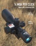Pinty 2.5-10x40 Tactical Rifle Scope with Laser