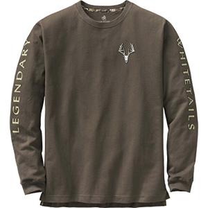 Legendary Whitetails Men's Long Sleeve T-Shirt Graphic Tee Preshrunk 100% Heavyweight Cotton, Swamp, Large