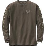 Legendary Whitetails Men's Long Sleeve T-Shirt Graphic Tee Preshrunk 100% Heavyweight Cotton, Swamp, Large