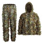 LYLPYHDP Ghillie Suit, Kids Adult 3D Leafy Camouflage Clothing, Camo suit for Turkey Hunting, Hunting Suit for Outdoor Game and Halloween
