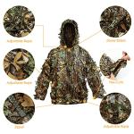 LYLPYHDP Ghillie Suit, Kids Adult 3D Leafy Camouflage Clothing, Camo suit for Turkey Hunting, Hunting Suit for Outdoor Game and Halloween