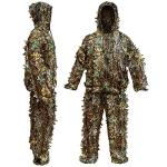 LYLPYHDP Ghillie Suit, Kids Adult 3D Leafy Camouflage Clothing, Camo suit for Turkey Hunting, Hunting Suit for Outdoor Game and Halloween