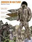NEW VIEW Camo Hunting Clothes for Men, Quiet Warm Fleece Lining, Cold Weather Deer Hunting Jacket and Pants with Face Mask