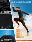 romision Thermal Underwear Long Johns for Men Fleece Lined Base Layer Cold Weather Hunting Gear Bottom and Top Set
