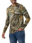 Realtree Men's 2 Pack Long Sleeve Performance Tees, Realtree Edge Camo, Medium
