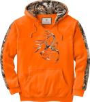 Legendary Whitetails Mens Camo Hoodie Pullover Sweatshirt Midweight V-Neck Design, Inferno, LRG