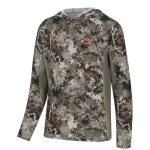BASSDASH Men's UPF 50+ Lightweight Hunting Camo Hoodie Quick Dry Performance Long Sleeve Fishing Shirt with Hood FS30M