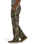 Wrangler Authentics Relaxed Fit Stretch Cargo Pant, Green Brown Camo, 34W x 30L