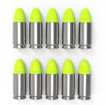 FIREGOWIN Pro 9mm Dummy Rounds – Training Snap Caps, Reusable Dry Fire Training Round with Rubber Primers (Green 10-Pack)