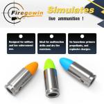 FIREGOWIN Pro 9mm Dummy Rounds – Training Snap Caps, Reusable Dry Fire Training Round with Rubber Primers (Green 10-Pack)