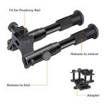 Feyachi 3 in 1 Tactical Riflebipod + Rail Mount Adapter + Barrel Clamp Adjustable Height from 6.5" to 7.0" for Hunting