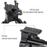 Feyachi 3 in 1 Tactical Riflebipod + Rail Mount Adapter + Barrel Clamp Adjustable Height from 6.5" to 7.0" for Hunting