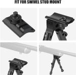 Feyachi 3 in 1 Tactical Riflebipod + Rail Mount Adapter + Barrel Clamp Adjustable Height from 6.5" to 7.0" for Hunting