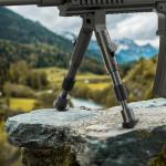 Feyachi 3 in 1 Tactical Riflebipod + Rail Mount Adapter + Barrel Clamp Adjustable Height from 6.5" to 7.0" for Hunting
