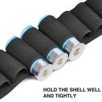 EZshoot Shotgun Bandolier for 12 or 20 Gauge Large Capacity Adjustable Nylon Shell Shoulder Carrier Belt Hold 56 Shells Black