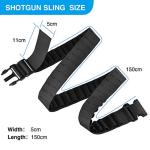 EZshoot Shotgun Bandolier for 12 or 20 Gauge Large Capacity Adjustable Nylon Shell Shoulder Carrier Belt Hold 56 Shells Black