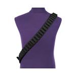 EZshoot Shotgun Bandolier for 12 or 20 Gauge Large Capacity Adjustable Nylon Shell Shoulder Carrier Belt Hold 56 Shells Black