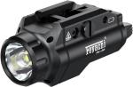 Feyachi HL-20 Pistol Light 1500 Lumen Upgrade LED Weapon Light Compact Rail Mounted Handgun Tactical Flashlight Rail Locating Keys for Picatinny, Black