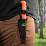 OUTDOOR EDGE Zip Blade - 4.0" Fixed Blade Hunting Knife for Skinning and Gutting Big Game - Includes Black Nylon Belt Sheath - Deer Gutting Knives