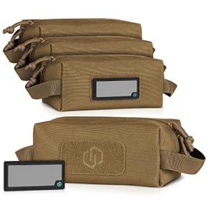 Savior Equipment Loose Sacs 4-Pack Tactical Ammo Pouch Firearm Ammunition Carrier Bag, ID Patches Included, Tan