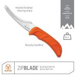 OUTDOOR EDGE Zip Blade - 4.0" Fixed Blade Hunting Knife for Skinning and Gutting Big Game - Includes Black Nylon Belt Sheath - Deer Gutting Knives