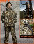 Hunt Quiet Hunting Clothes for Men with Face Mask, Silent Water Resistant Hunting Jacket and Bibs,Blaze Orange Vest &Face Mask (Next Camo G2, L)