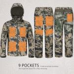 UIIHUNT Hunting Clothes for Men with Fleece Lining: Safety Strap Compatible Water Resistant Silent Hunting Jacket and Pants