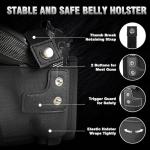 Mostcomtac Belly Band Holster for Men & Women - Comfortable Carry Gun Holster with Breathable Neoprene, Fits Glock 17-43X, Taurus, Ruger LCP, S&W M&P Shield for Most Pistols and Revolvers