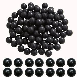 100 X .68 Cal Solid Nylon Paintball Balls Reusable for Target Shooting, .68 Caliber Plastic Ammo Projectiles for Self Defense Compatible with Byrna SD/LE S2/ Pistelle X-68(Black)
