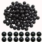 100 X .68 Cal Solid Nylon Paintball Balls Reusable for Target Shooting, .68 Caliber Plastic Ammo Projectiles for Self Defense Compatible with Byrna SD/LE S2/ Pistelle X-68(Black)