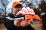OUTDOOR EDGE Knives' RazorPro L Hunting Knife with Razor-Sharp Replaceable Blade features Non-Slip TRP Orange Handle, Belt Holster, & 30 Blades. Must-Have Field Dressing Knife for Your Hunting Gear