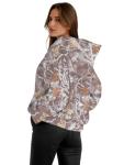 peassa Womens Camo Hoodie Fleece Oversized Hooded Sweatshirts Trendy Tree Leaf Graphic Pullover Tops Tan Maple L