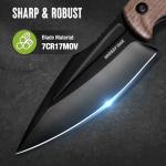 Mossy Oak 8.5-inch Full-tang Fixed Blade Knife with Sheath, Stainless Steel Blade, Outdoor Knives for Survival, Camping, Hiking (G10 Handle-Brown)