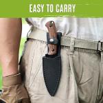 Mossy Oak 8.5-inch Full-tang Fixed Blade Knife with Sheath, Stainless Steel Blade, Outdoor Knives for Survival, Camping, Hiking (G10 Handle-Brown)