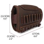 TOURBON Leather Cheek Riser for Rifle Stock Shell Holder Gun Stock Pouch Hunting Accessories (Right)