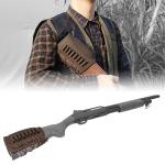 TOURBON Leather Cheek Riser for Rifle Stock Shell Holder Gun Stock Pouch Hunting Accessories (Right)
