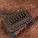 TOURBON Leather Cheek Riser for Rifle Stock Shell Holder Gun Stock Pouch Hunting Accessories (Right)