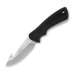 Buck Knives 685 Large BuckLite Max II Hunting Knife, 4" Fixed Blade, Dynaflex Rubber Handle, 420HC Stainless Steel Guthook Blade, Sheath Included, Knife Made in the USA, 4.7 oz