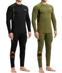 romision Thermal Underwear Long Johns for Men Fleece Lined Base Layer Cold Weather Hunting Gear Bottom and Top Set