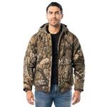 Realtree Men's Insulated Duck Quilted Lined Full Zip Hoodie, Realtree APX, Large