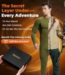 romision Thermal Underwear Long Johns for Men Fleece Lined Base Layer Cold Weather Hunting Gear Bottom and Top Set