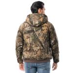 Realtree Men's Insulated Duck Quilted Lined Full Zip Hoodie, Realtree APX, Large