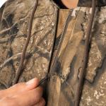 Realtree Men's Insulated Duck Quilted Lined Full Zip Hoodie, Realtree APX, Large