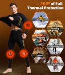 romision Thermal Underwear Long Johns for Men Fleece Lined Base Layer Cold Weather Hunting Gear Bottom and Top Set